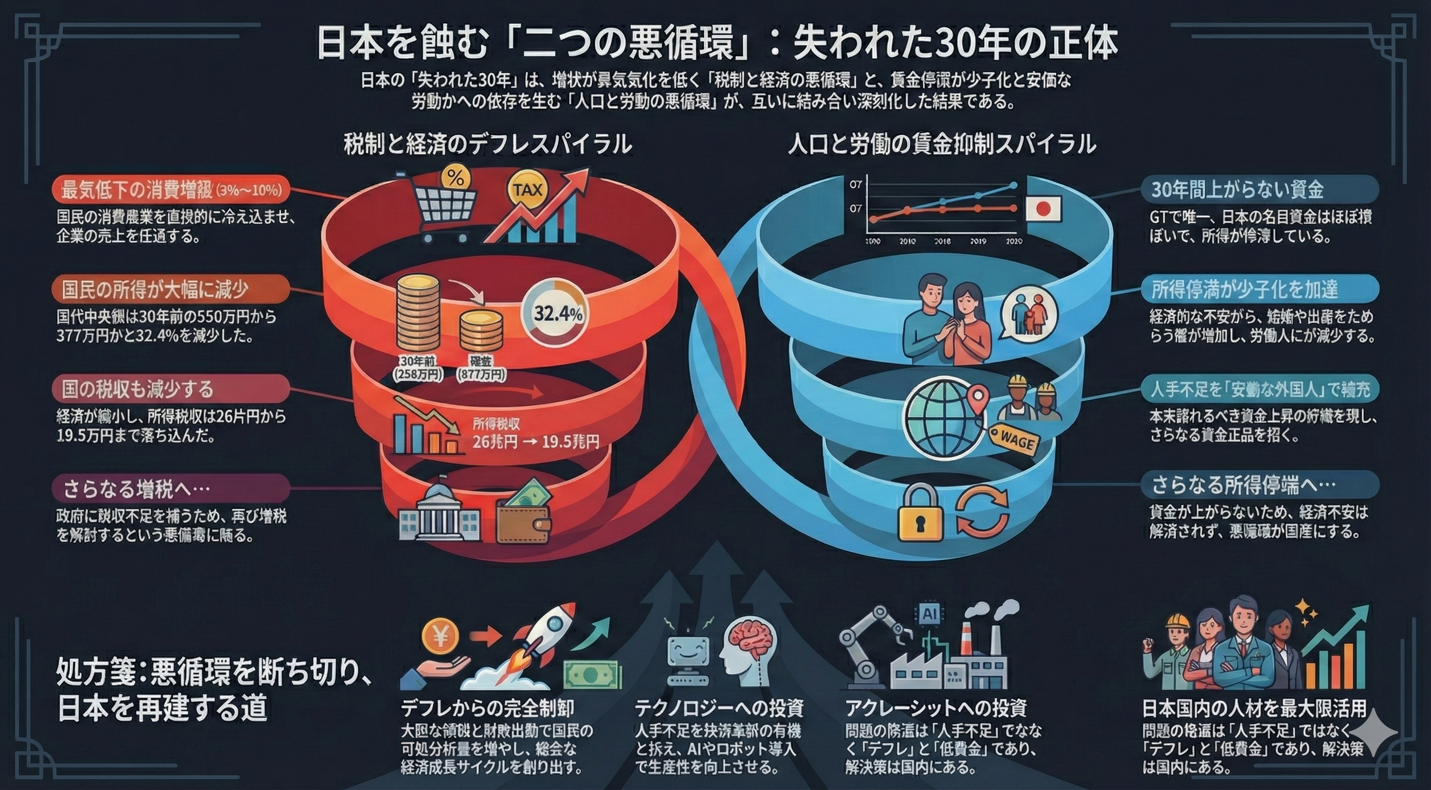 日本の「失われた30年」：経済停滞の解剖学
